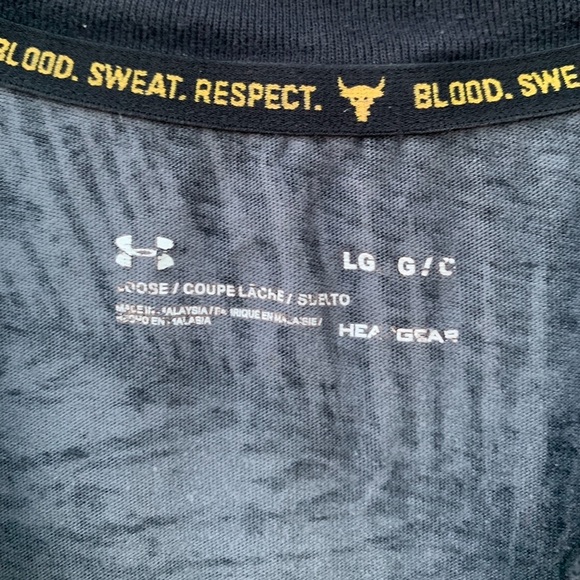 Under Armour Warrior Mana Mens Tee Shirt Large Floral Short Sleeve Project Rock - Picture 7 of 8